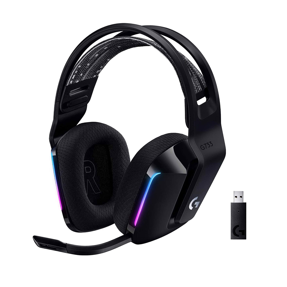 TAI NGHE LOGITECH G733 VỚI ĐÈN RGB TÙY CHỈNH VÀ CÔNG NGHỆ KHÔNG DÂY LIGHTSPEED
