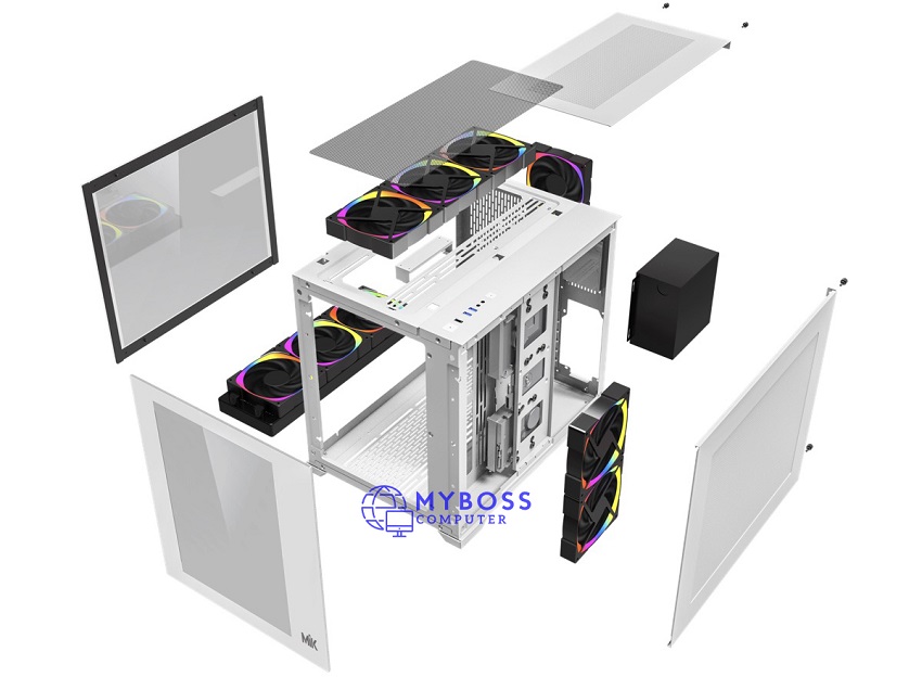 Vỏ Case MIK LV12 - White - No Fan