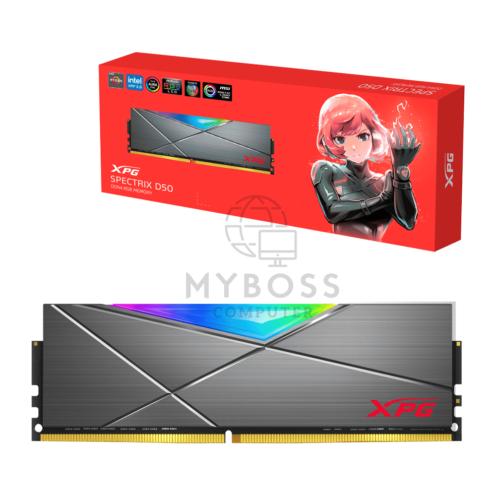 RAM Adata XPG Spectrix D50 32GB (16GB*2) DDR4 3200Mhz RGB - Grey