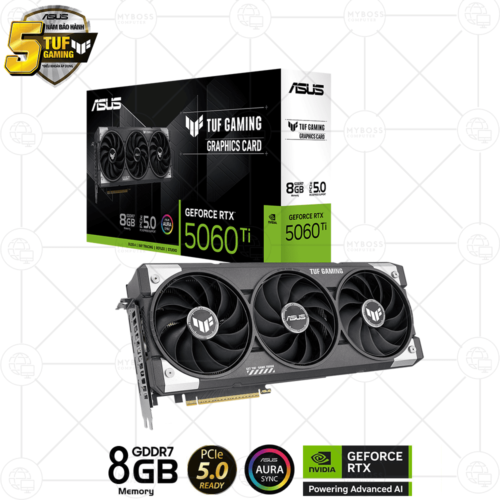 VGA ASUS TUF Gaming RTX 5060 Ti 8GB GDDR7