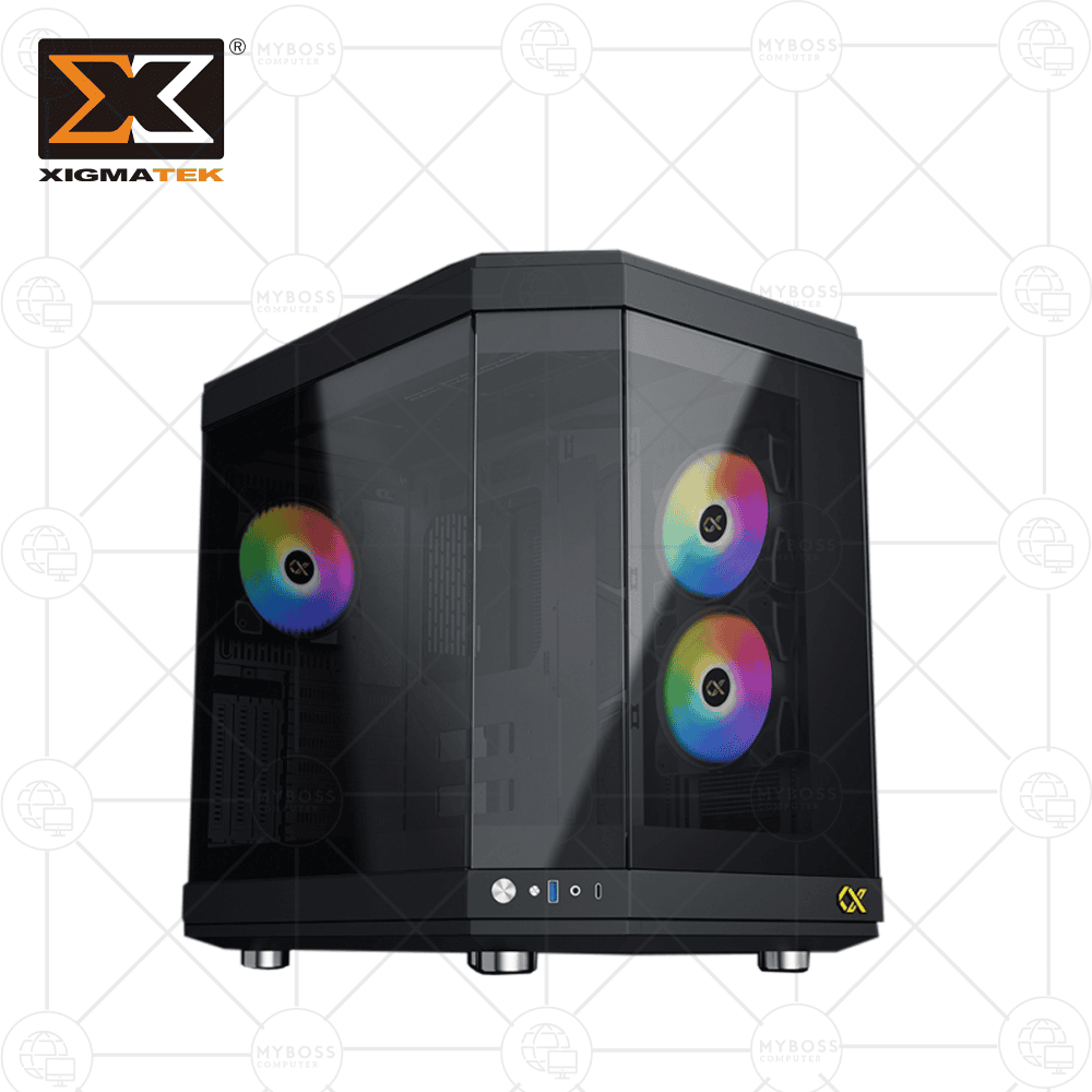 Vỏ Case XIGMATEK ALPHA CUBI - Black (Tặng 3 Fan RGB)