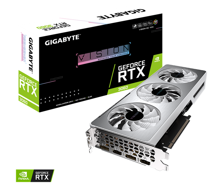 VGA GIGABYTE RTX 3060 VISION OC 12G