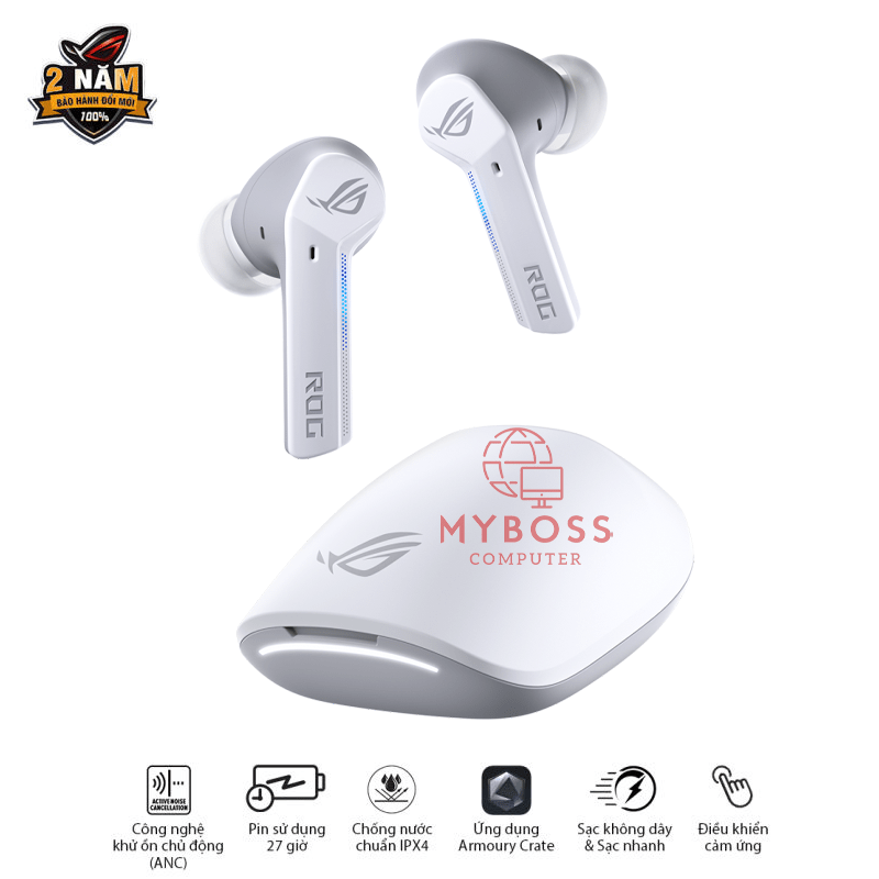 Tai nghe ASUS ROG Cetra True Wireless - Moonlight White