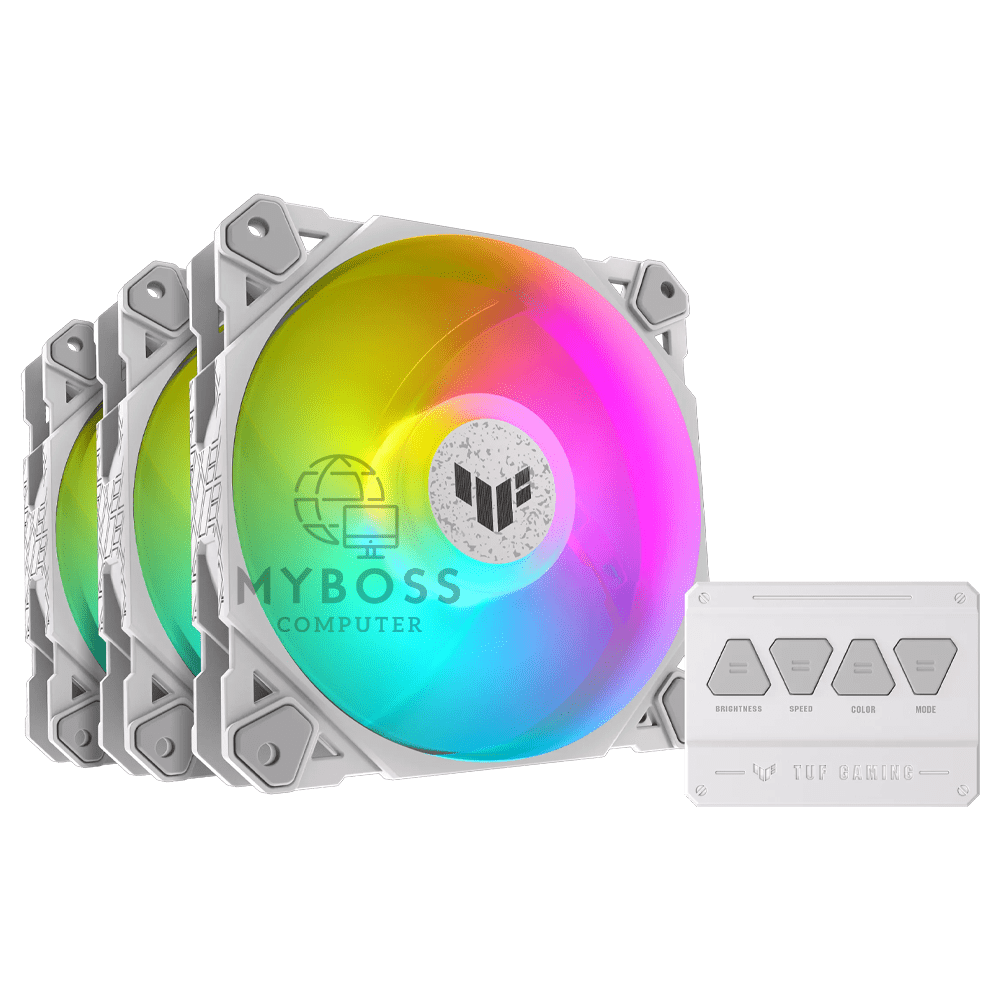 Fan ASUS TUF Gaming TF120 ARGB WHITE - Kit 3 Fan kèm HUB