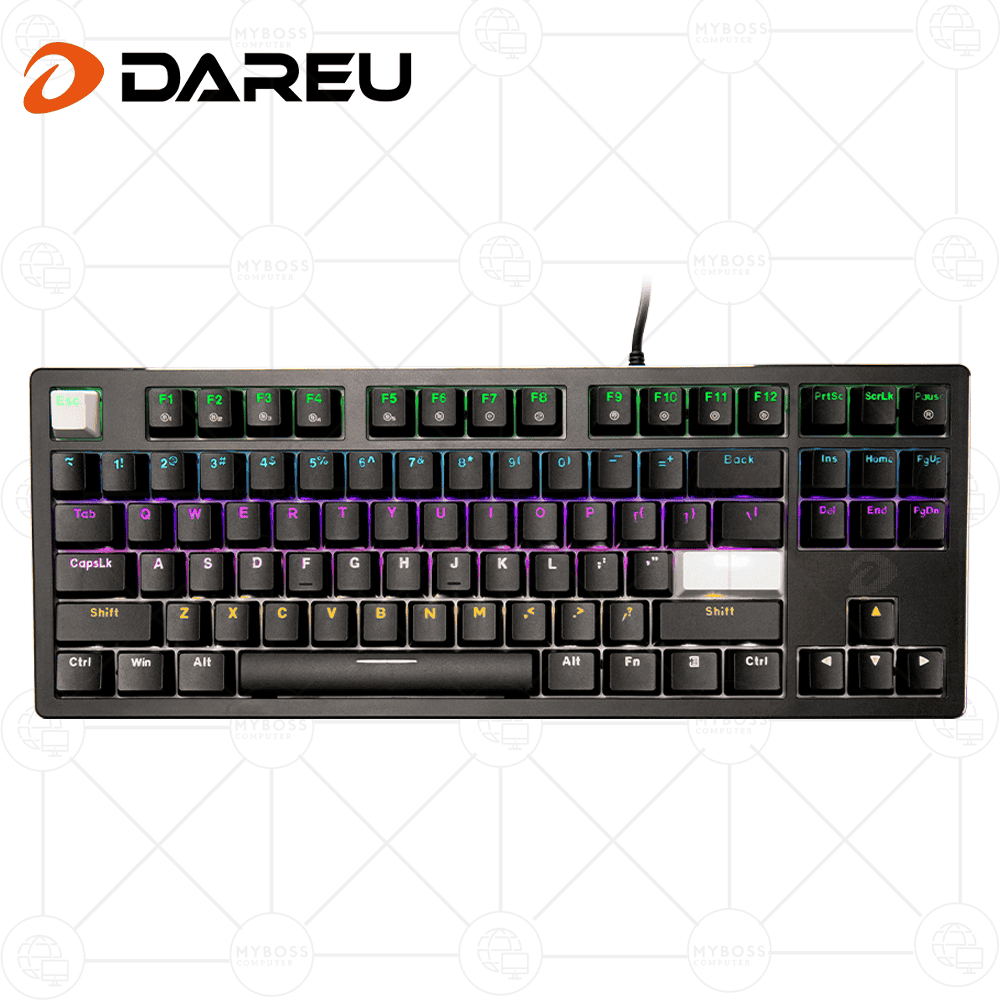 Bàn Phím Cơ DareU EK87 V2 Black LED Rainbow - Brown Switch
