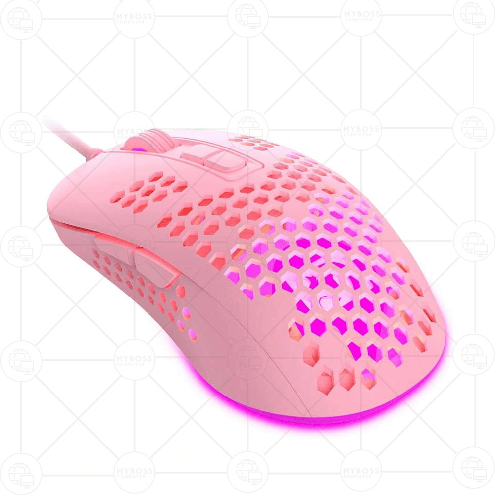 Chuột Gaming XM-M383 Pink/ LED Viền RGB/ Cảm Biến 2400DPI/ Thiết Kế Đối Xứng