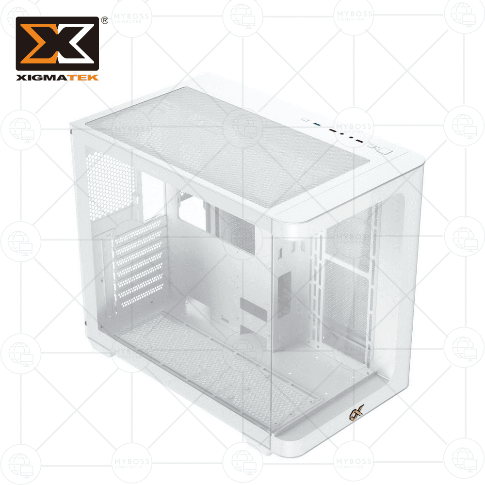 Vỏ Case XIGMATEK ALPHA PANO ARTIC - White (Tặng 3 Fan RGB)