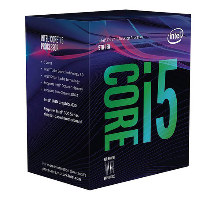 CPU Intel Core i5-9400F 2.90Ghz Turbo up to 4.10GHz / 9MB / 6 Cores, 6 Threads / Socket 1151 / Coffee Lake