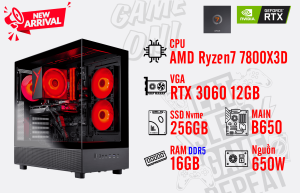 Bộ PC AMD Ryzen 7 7800X3D/ RAM 16G DDR5/ SSD Nvme 256G/ VGA RTX 3060 12G Bộ PC AMD Ryzen 7 7800X3D/ RAM 16G DDR5/ SSD Nvme 256G/ VGA RTX 3060 12G