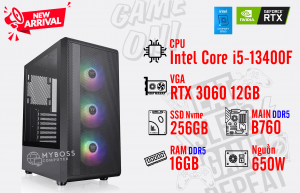 Bộ PC I5-13400F/ Ram 16G DDR5/ SSD Nvme 256G/ VGA RTX 3060 12GB