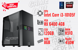Bộ PC I3-10105F/ Ram 8G/ SSD 120G/ VGA RX 6400 4GB