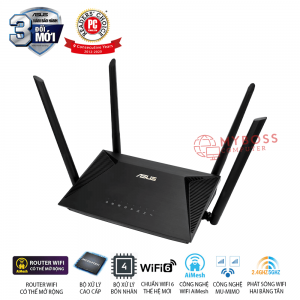 Bộ phát Wifi ASUS RT-AX53U (Wifi AX1800 2 Băng Tần/ Wifi 6/ MU-MIMO/ AiProtection)