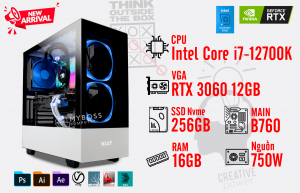 Bộ PC DESIGN I7-12700K/ Ram 16G/ SSD Nvme 256G/ VGA RTX 3060 12G