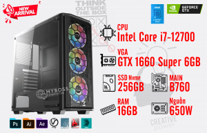 BỘ PC WORKSTATION I7-12700/ Ram 16G/ SSD Nvme 256G/ VGA GTX 1660 Super