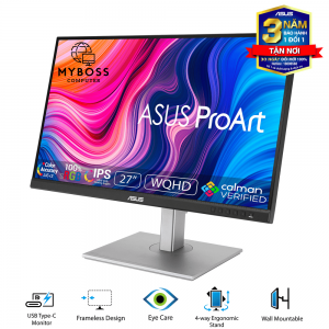 Màn hình ASUS ProArt PA278CV 27in/ 2K/ IPS/ 75Hz/  USB Type C/ 100% sRGB Chuyên Đồ Họa