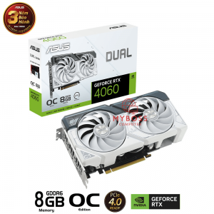 VGA ASUS DUAL RTX 4060 White OC Edition 8GB GDDR6