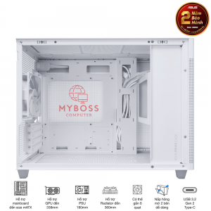 Vỏ Case MicroATX ASUS Prime AP201 TG/ Mặt Kính - White
