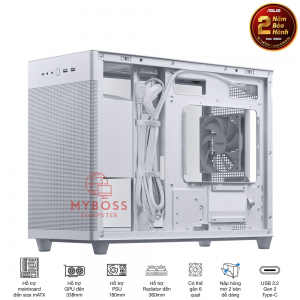 Vỏ Case MicroATX ASUS Prime AP201 TG/ Mặt Kính - White