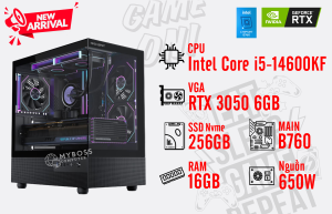 Bộ PC I5-14600KF/ RAM 16G/ SSD Nvme 256G/ VGA RTX 3050 6GB