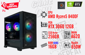 Bộ PC AMD Ryzen 5 8400F/ RAM 16G DDR5/ SSD Nvme 256G/ VGA RTX 3060 12G Bộ PC AMD Ryzen 5 8400F/ RAM 16G DDR5/ SSD Nvme 256G/ VGA RTX 3060 12G