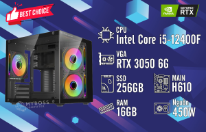 Bộ PC I5-12400F/ Ram 16G/ SSD 256G/ VGA RTX 3050 6G