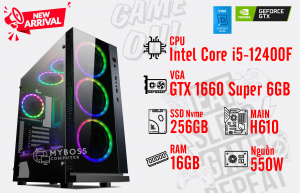 Bộ PC I5-12400F/ Ram 16G/ SSD Nvme 256G/ VGA GTX 1660 Super