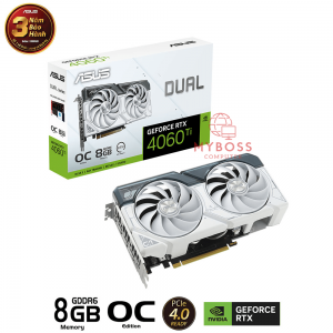 VGA ASUS DUAL RTX 4060 Ti White OC Edition 8GB GDDR6