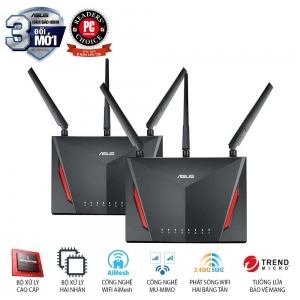 ASUS RT-AC86U (Gaming Router) AC2900 MU-MIMO hỗ trợ AiMesh, bảo vệ mạng AiProtection