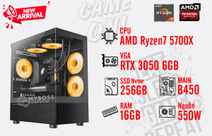 Bộ PC AMD Ryzen 7 5700X/ RAM 16GB/ SSD Nvme 256GB/ VGA RX 3050 6GB