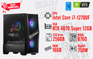 Bộ PC I7-12700F/ Ram 16G/ SSD Nvme 256G/ VGA RTX 4070 Super 12GB