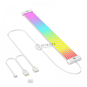 Dây Nguồn Trang Trí Coolmoon Aosor AL300 ARGB Neon - 24/ 16 Pin Mainboard Và VGA - White