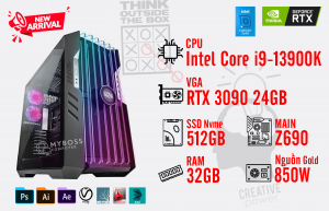 Bộ PC I9-13900K/ Ram 32G/ SSD Nvme 512G/ VGA RTX 3090