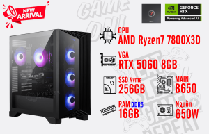Bộ PC AMD Ryzen 7 7800X3D/ RAM 16G DDR5/ SSD Nvme 256G/ VGA RTX 5060 8GB Bộ PC AMD Ryzen 7 7800X3D/ RAM 16G DDR5/ SSD Nvme 256G/ VGA RTX 5060 8GB