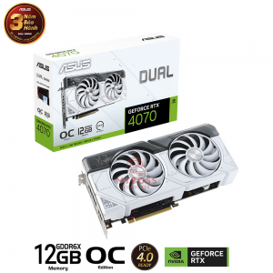 VGA ASUS Dual RTX 4070 White OC Edition 12GB GDDR6X