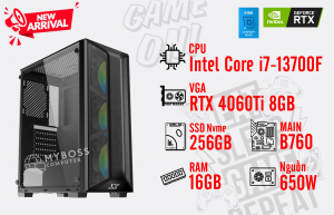 Bộ PC I7-13700F Ram 16G/ SSD Nvme 256G/ VGA RTX 4060Ti 8GB