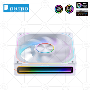 Fan JONSBO ZA-120W LED ARGB Vô Cực, Sync Main - White