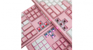 Bàn phím cơ DareU EK1280S Pink White/ Blue sw/ Led