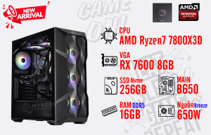 Bộ PC AMD Ryzen 7 7800X3D/ RAM 16G DDR5/ SSD Nvme 256G/ VGA RX 7600 8GB Bộ PC AMD Ryzen 7 7800X3D/ RAM 16G DDR5/ SSD Nvme 256G/ VGA RX 7600 8GB