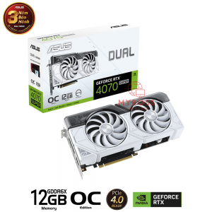 VGA ASUS DUAL RTX 4070 SUPER White OC Edition 12GB GDDR6X
