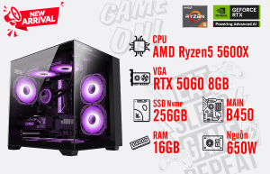 Bộ PC AMD Ryzen 5 5600X/ RAM 16G/ SSD Nvme 256G/ VGA RTX 5060 8G