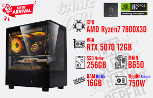 Bộ PC AMD Ryzen 7 7800X3D/ RAM 16G DDR5/ SSD Nvme 256G/ VGA RTX 5070 12GB Bộ PC AMD Ryzen 7 7800X3D/ RAM 16G DDR5/ SSD Nvme 256G/ VGA RTX 5070 12GB