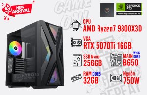 Bộ PC AMD Ryzen 7 9800X3D/ RAM 32G DDR5/ SSD Nvme 256G/ VGA RTX 5070Ti 16GB Bộ PC AMD Ryzen 7 9800X3D/ RAM 32G DDR5/ SSD Nvme 256G/ VGA RTX 5070Ti 16GB