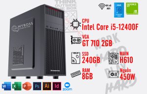 BỘ PC OFFICE I5-12400F - RAM 8G - SSD 240G - VGA GT 710 2G - Wifi