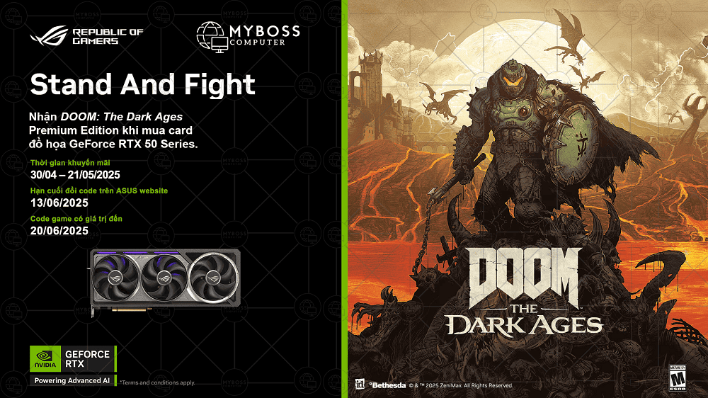 Nhận ngay Siêu Phẩm DOOM: The Dark Ages Premium Edition trên nền tảng Steam khi Build ASUS