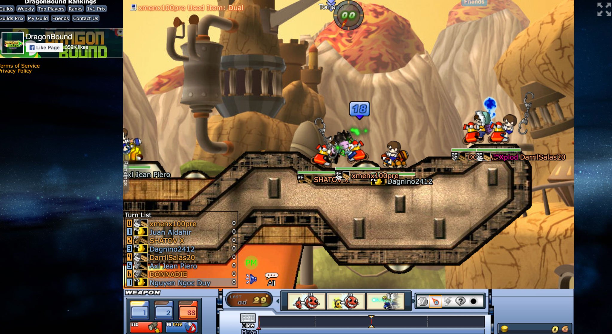 Trở về tuổi thơ cùng tựa game GunBound chơi ngay trên web!