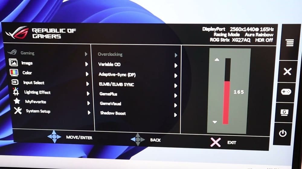 Hướng Dẫn Cài Đặt Chỉnh Màn Hình ASUS GAMING Lên 165Hz→240Hz