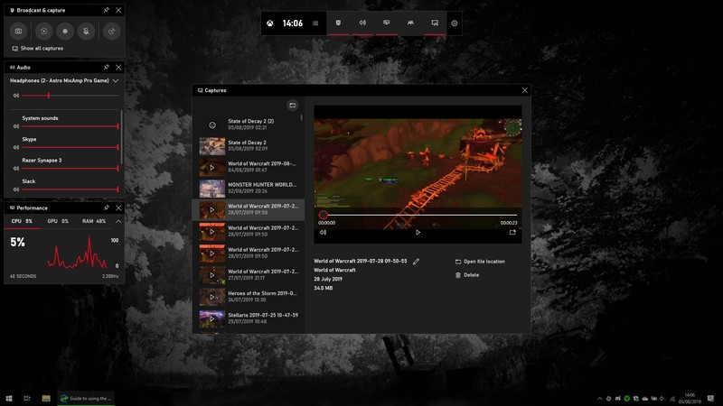 Win10 nay hỗ hiển thị CPU, FPS, RAM, GPU... khi chơi Game