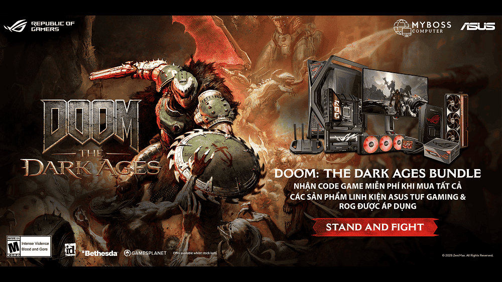 CTKM: ASUS GAMING WEEKS - TẶNG GAME DOOM THE DARK AGES