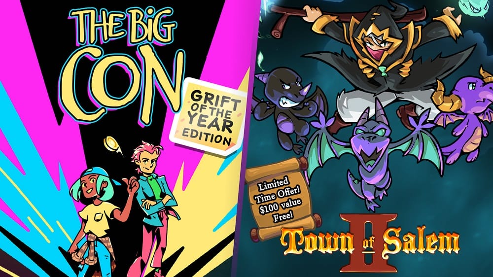 Nhận miễn phí bộ đôi game The Big Con và Town of Salem 2 chỉ với 3 click chuột !