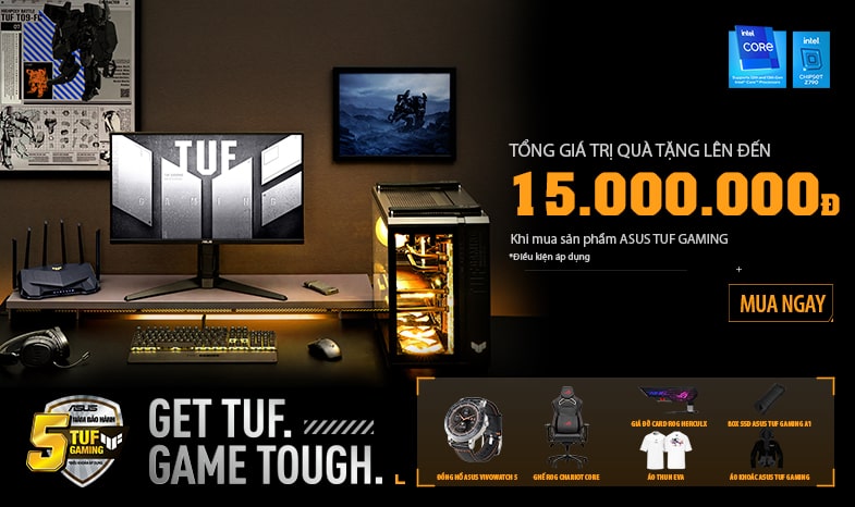 CTKM: BUILD PC FULL TUF - NHẬN NGAY QUÀ TẶNG TỔNG TRỊ GIÁ LÊN ĐẾN 15 TRIỆU ĐỒNG